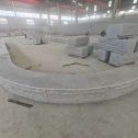 广安 芝麻白异形坐凳，自然面光面弧形加工