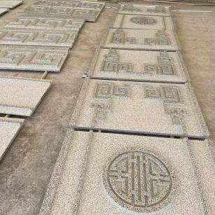 广安 白麻花岗岩外墙立面雕刻板