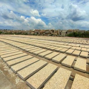 广安 黄金麻荔枝面花岗岩石材地铺石防护中