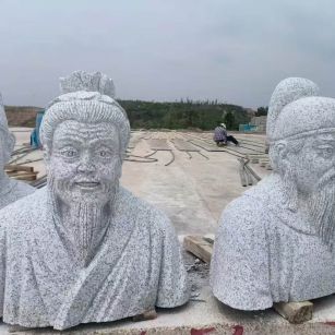 广安 白麻花岗岩石材人物立体雕刻