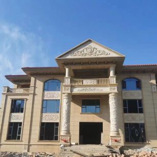 广安 黄金麻花岗岩别墅外墙干挂