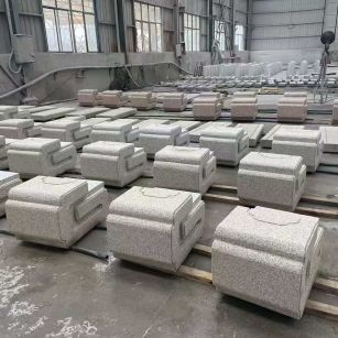 广安 白麻花岗岩异形加工-石凳，坐凳