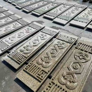 广安 黄金麻花岗岩外墙雕刻板