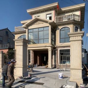 广安 黄金麻花岗岩荔枝面别墅外墙干挂私家专属