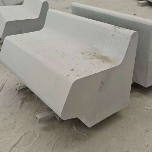 广安 芝麻白花岗岩异形坐凳，石凳