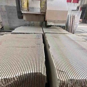 广安 车间生产日常，黄金麻白麻花岗岩