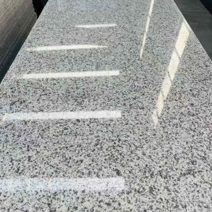 广安 白麻花岗岩光面毛板