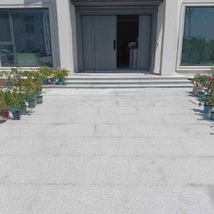 广安 芝麻白花岗岩地铺石地面铺装