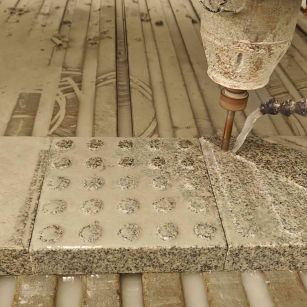 广安 芝麻白花岗岩石材盲人石、盲道石、盲点石