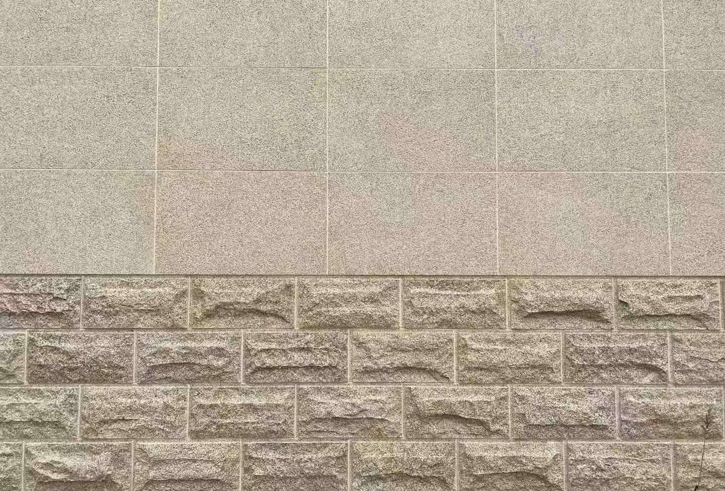 广安 黄金麻自然面蘑菇石配荔枝面干挂