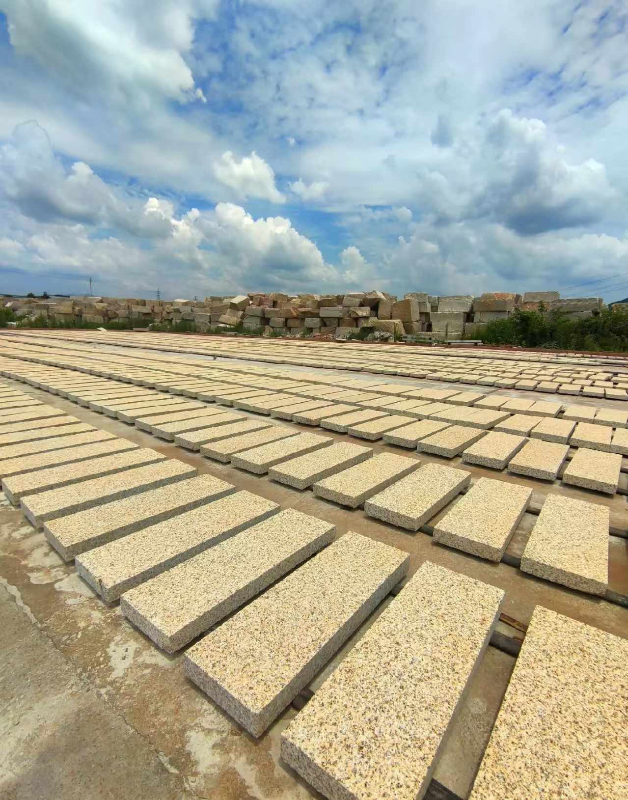 广安 黄金麻荔枝面花岗岩石材地铺石防护中
