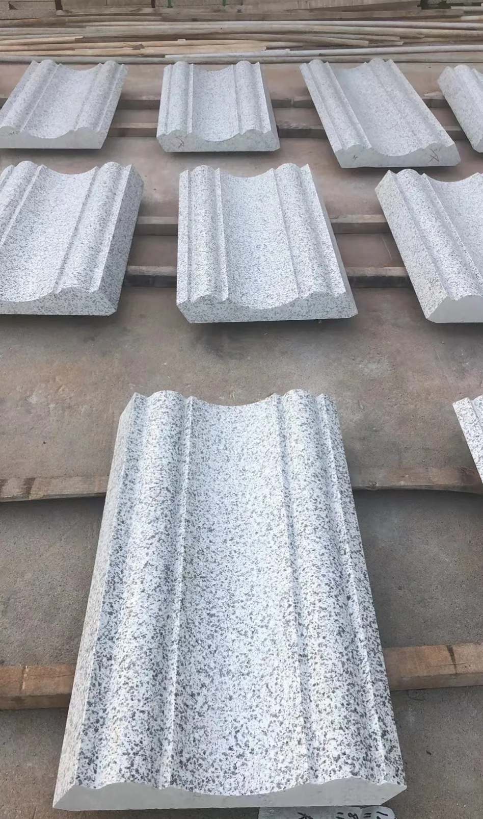 广安 白麻花岗岩光面别墅线条