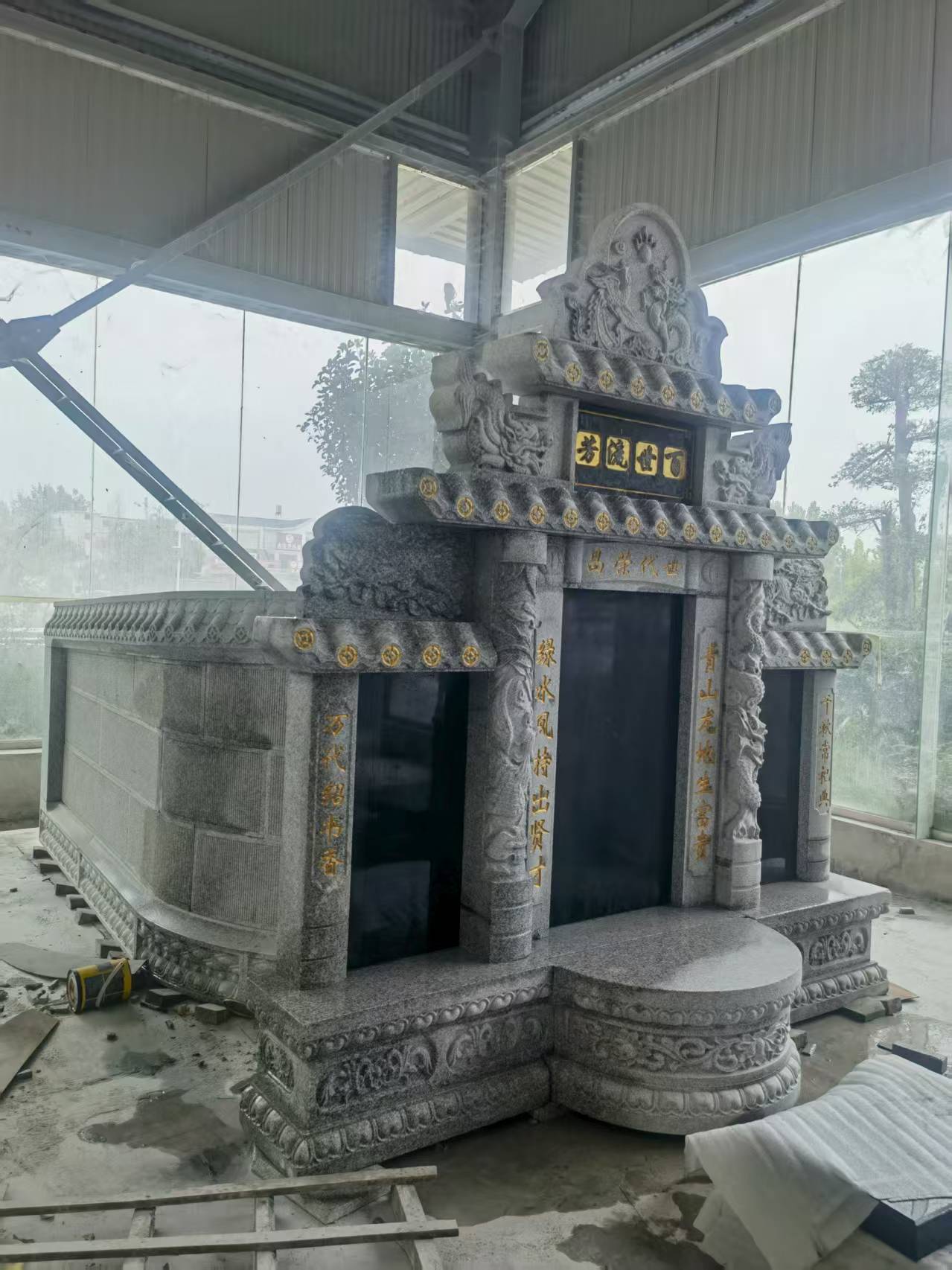 广安 芝麻白墓碑效果展示图