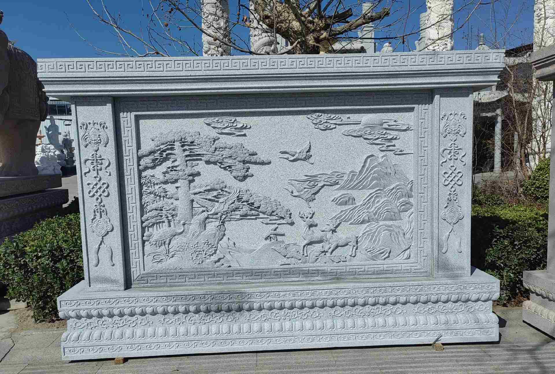 广安 芝麻白大型照壁，屏风，影壁