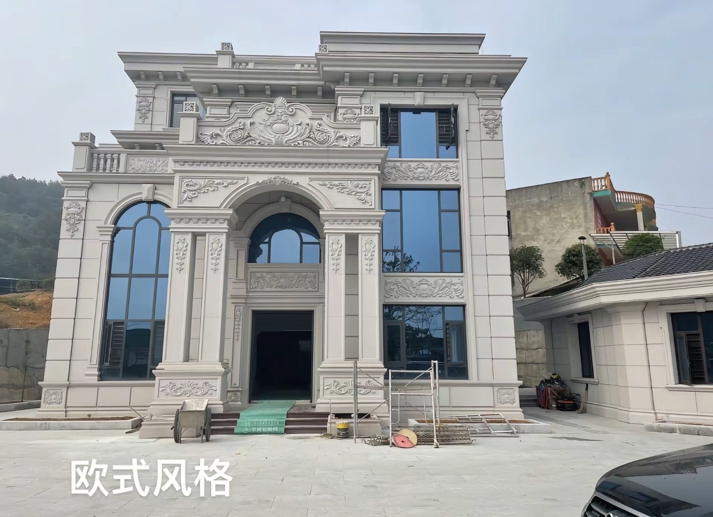 广安 白麻花岗岩别墅外墙干挂