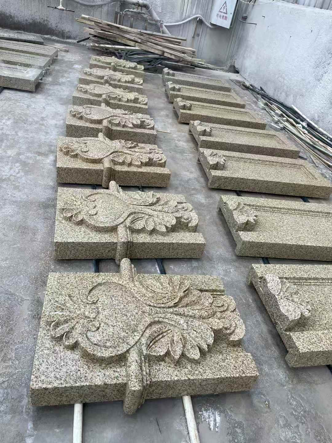 广安 黄金麻花岗岩别墅外墙雕刻板