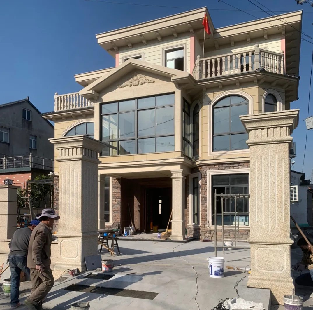 广安 黄金麻花岗岩荔枝面别墅外墙干挂私家专属