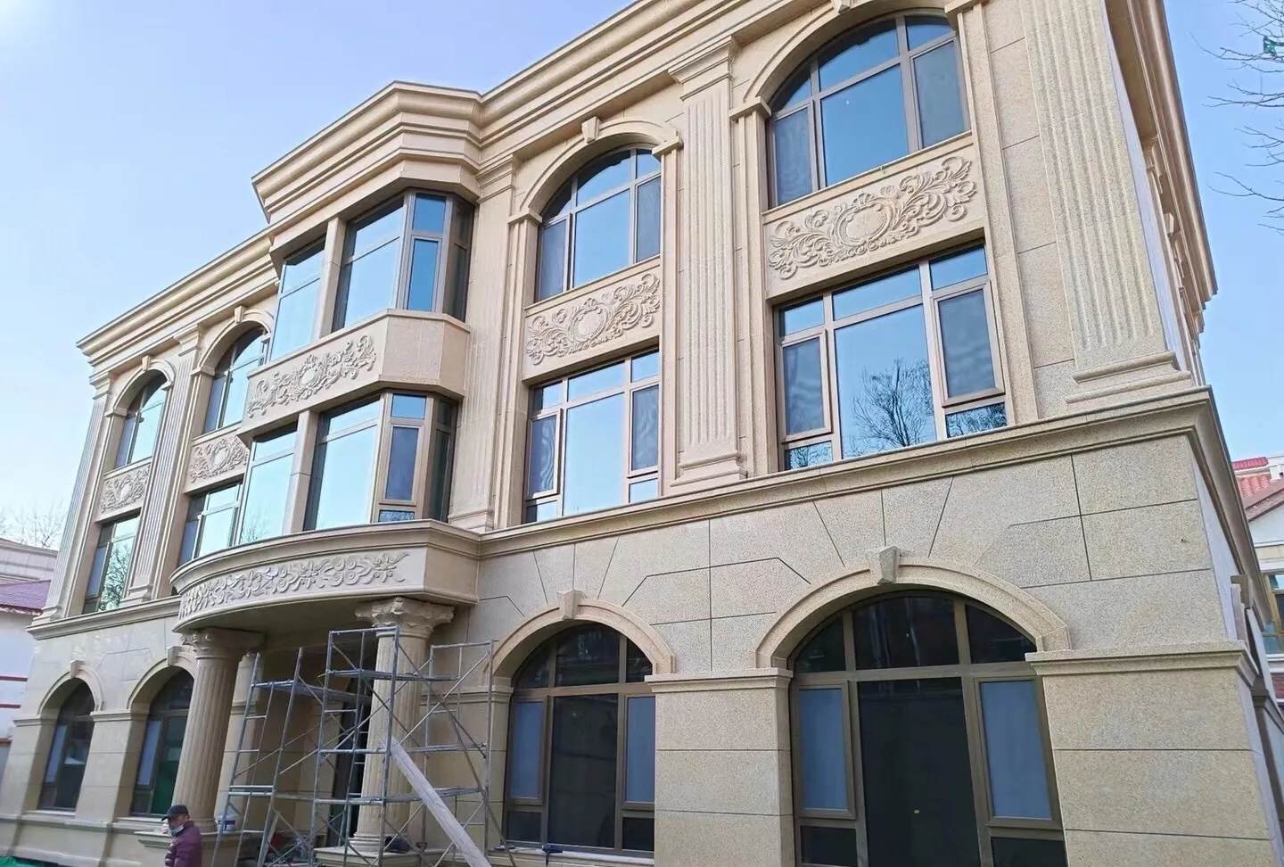 广安 黄金麻花岗岩别墅外墙干挂